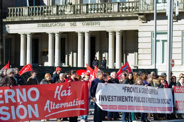 Demonstration in Spanien — Stockfoto