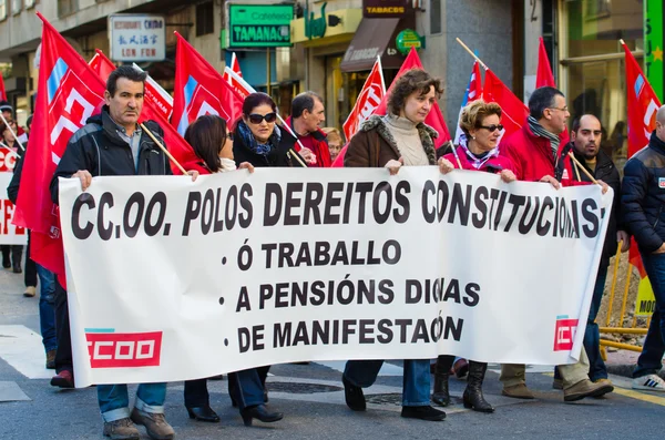 Demonstration in Spanien — Stockfoto