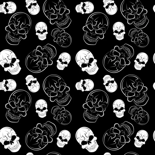 Seamless pattern with skulls — Stock Photo, Image