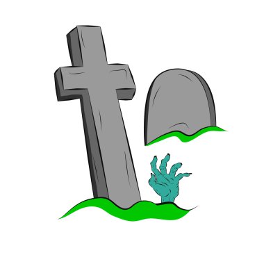 Mezardan, Halloween tasarım unsurları ulaşan el