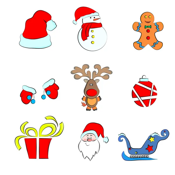 Christmas icons — Stock Photo, Image