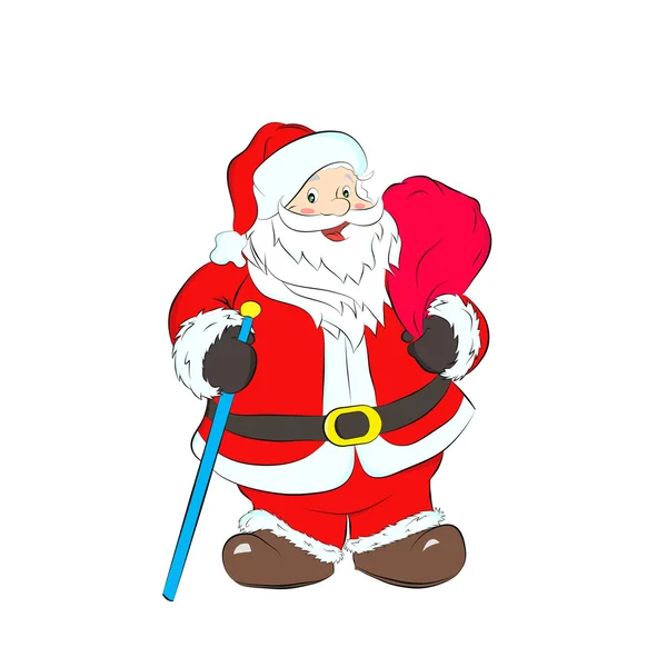 Santa Claus isolated on white background — Stock Photo, Image