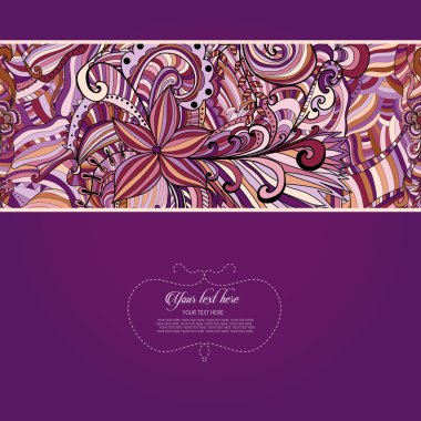 Desen arka plan ile soyut süsler. El çizmek illüstrasyon