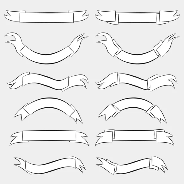 Set of ribbons — Stock Vector