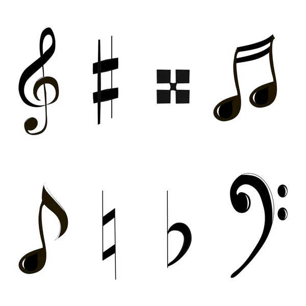 Clef et note triples — Image vectorielle