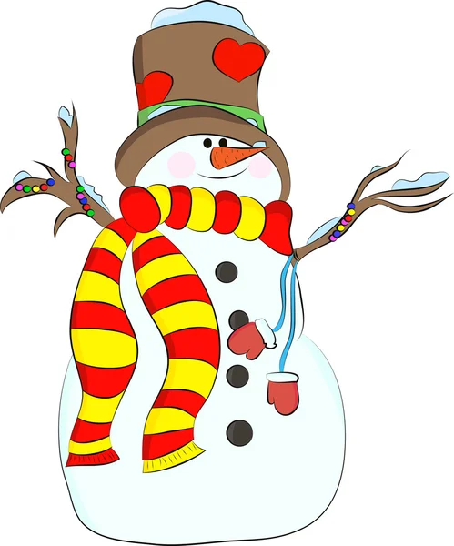 Snowman — Stock Vector