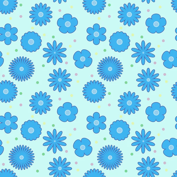 추상적인 다채로운 꽃으로 완벽 한 패턴 — 스톡 벡터