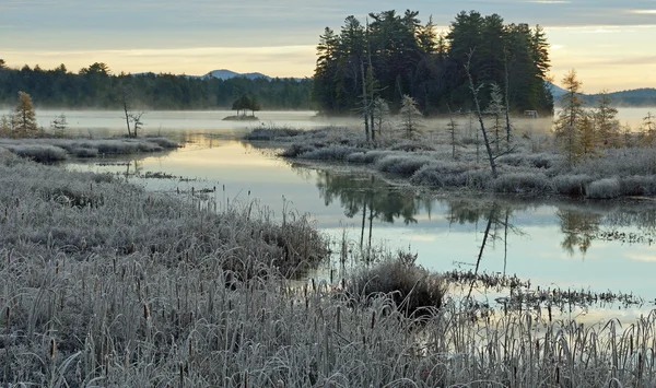 Zimní ráno v Adirondackém pohoří — Stock fotografie