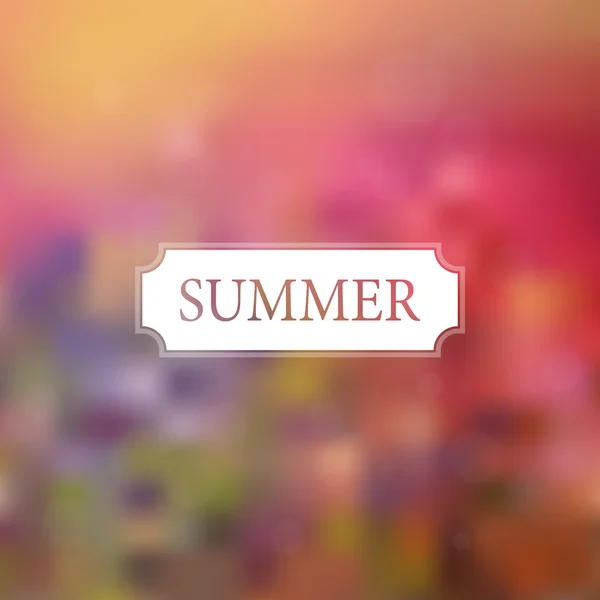 Креативное графическое послание для вашего летнего декора: размытый фон — стоковый вектор