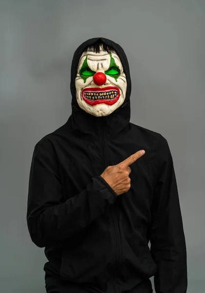 Halloween Party Kostüm Joker Make Maske Porträt — Stockfoto