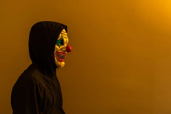 Halloween Party Kostüm Joker Make Maske Porträt — Stockfoto