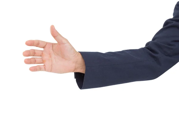 비즈니스 사람 손을 잡아에 고립 된 흰색 배경 — 스톡 사진