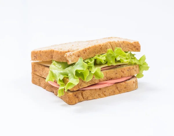 白地に隔離されたサンドイッチ — ストック写真
