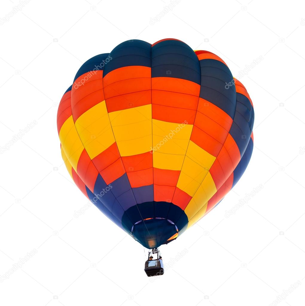 Hot air balloon on white background