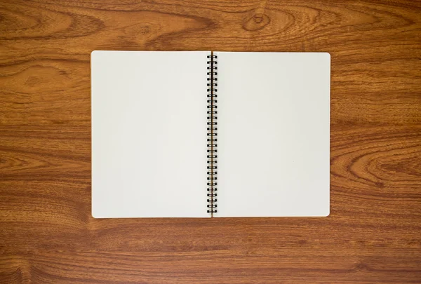 Diary on wood background — Stock Photo, Image