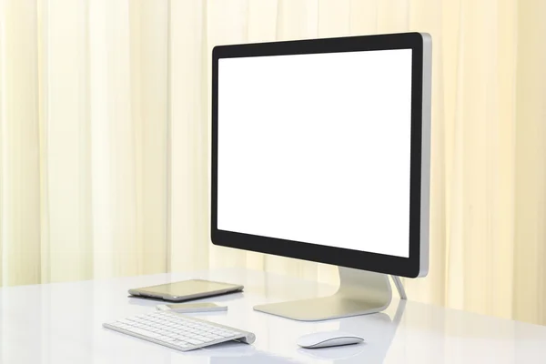 空白屏幕计算机显示器 — 图库照片