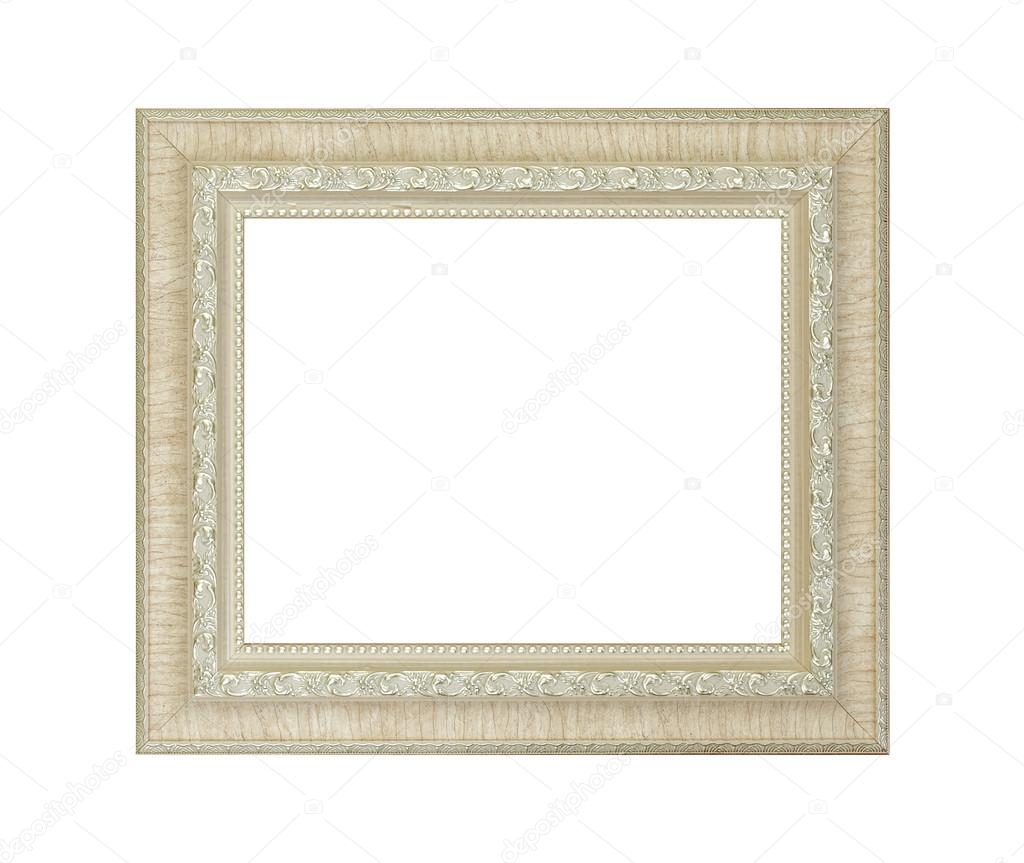 Ivory frame isolated on white background