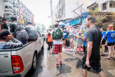 Chiang Mai Tayland-Nisan 13:Chiang mai Songkran Festivali. Forei