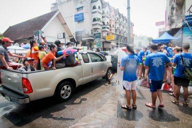 Chiang Mai Tayland-Nisan 13:Chiang mai Songkran Festivali. Forei
