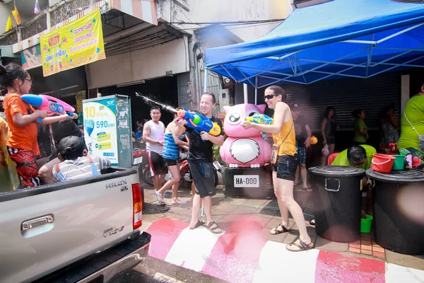 CHIANG MAI THAILAND-APRIL 13: Chiang mai Songkran festival. Форэй — стоковое фото