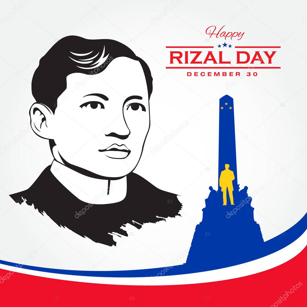 Happy Rizal Day greeting card. vector illustration for greeting card, poster and banner
