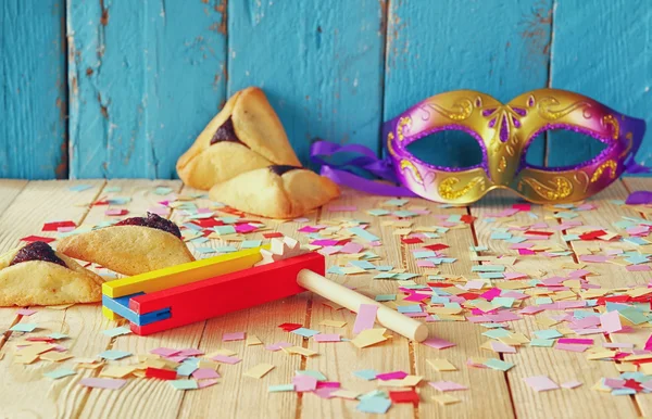 Purim-Feier-Konzept (jüdischer Faschingsfeiertag). Selektiver Fokus — Stockfoto