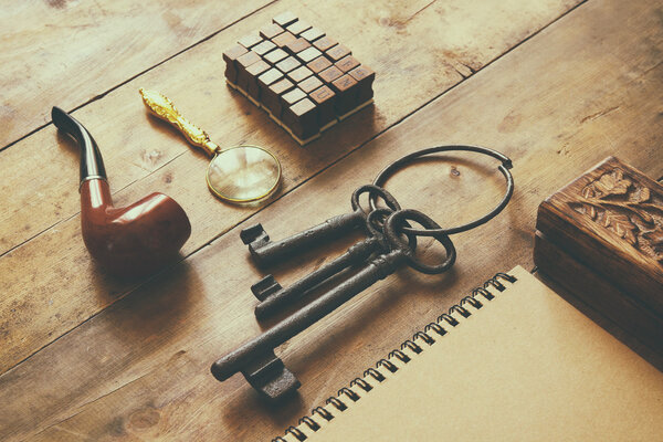 detective concept. Private Detective tools