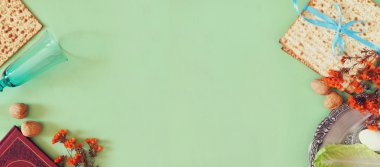 Web sitesi banner arka plan Pesah kutlama kavramının (Yahudi Fısıh Bayramı)