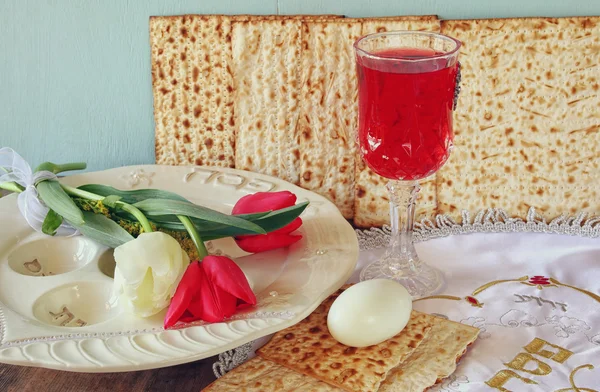 Pesah oslava koncept (židovský Pesach dovolená) — Stock fotografie