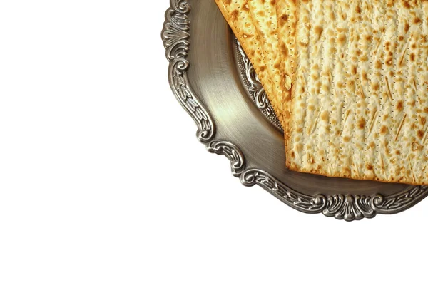 Έννοια γιορτή Pesah (εβραϊκή αργία του Πάσχα). απομονωθεί σε λευκό — Φωτογραφία Αρχείου