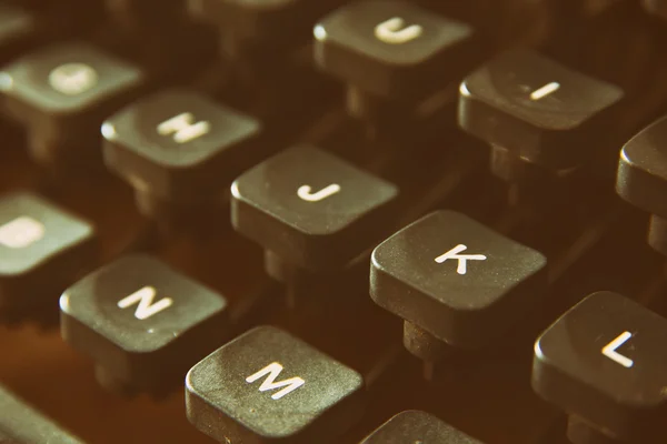 Крупным планом изображение клавиш пишущей машинки — стоковое фото