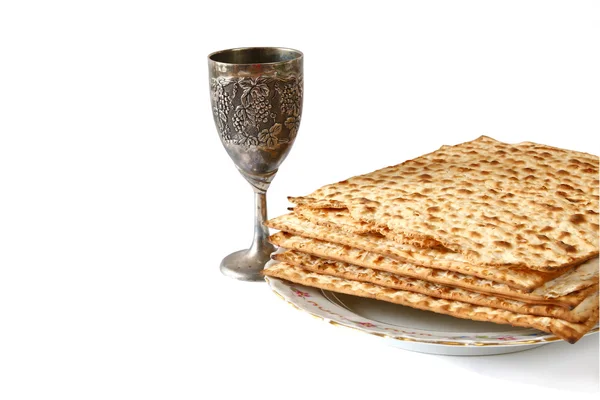 Concetto di celebrazione di Pesah (festa ebraica di Pasqua). isolato su bianco — Foto Stock