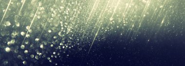 Glitter vintage ışıklar arka plan. Mavi, gümüş ve siyah. defoc