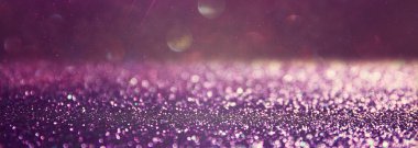 Glitter vintage ışıklar arka plan. pembe ve gümüş. defocused