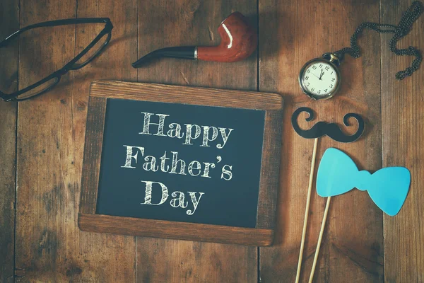 Fathers day composition with vintage father's accessories — Stock Photo, Image