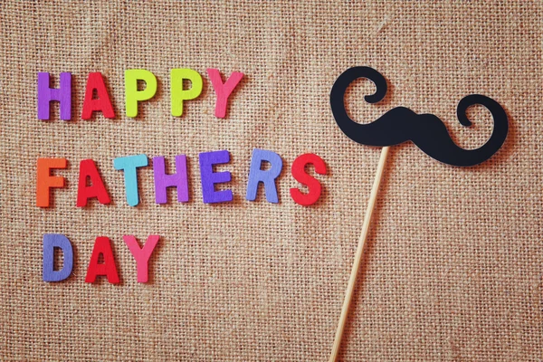 Fathers day composition with colorful wooden letters — Stock Photo, Image
