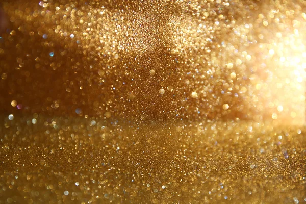 キラキラ ビンテージ ライト背景。金、銀。デフォーカス. — ストック写真