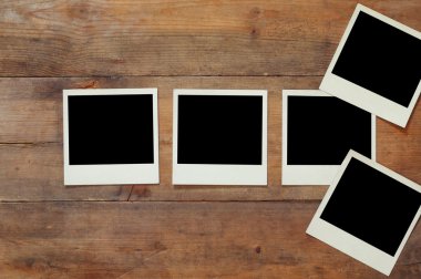 Üstten Görünüm boş anında fotoğraf albümü