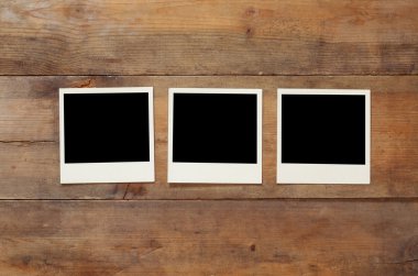 Üstten Görünüm boş anında fotoğraf albümü
