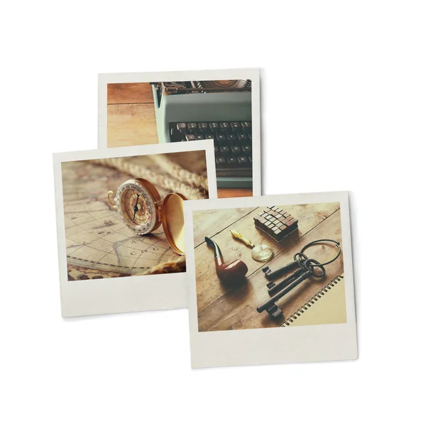 Stack of Instant photos — Stock Photo, Image