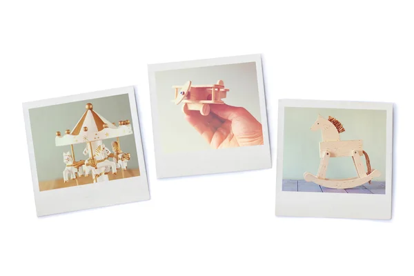 Stack of Instant photos — Stock Photo, Image