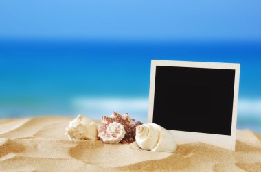 Deniz arka plan önünde an fotoğraf ile plaj