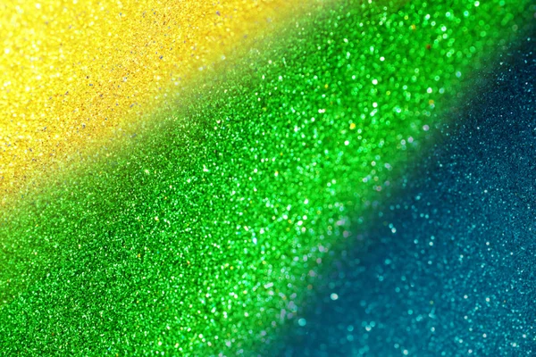 Suddiga abstrakt glitter ljus bakgrund använder Brasilien flagga colo — Stockfoto