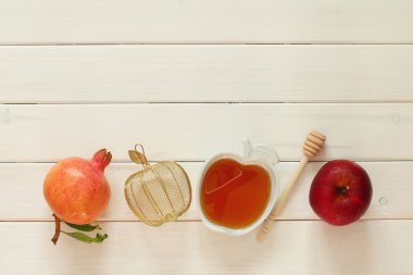 Rosh hashanah (jewesh yeni yıl) kavramı. Geleneksel sembolü