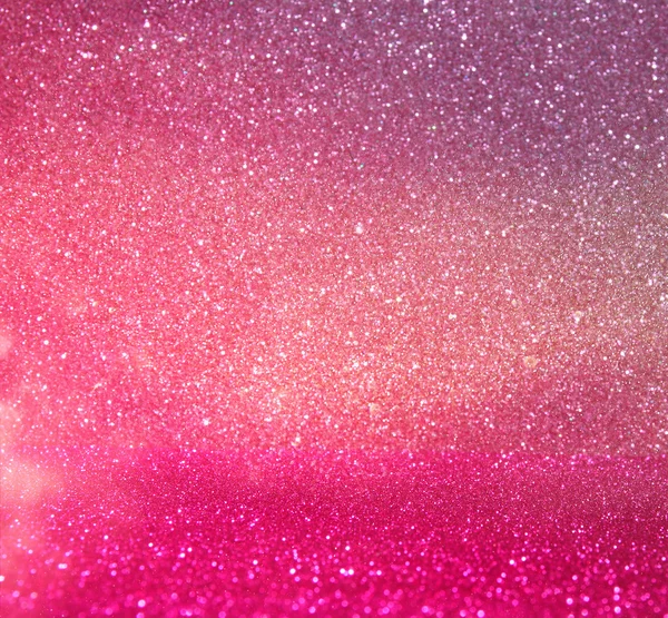 Glitter vintage lights background. pink and silver. de-focused — Stock Photo, Image