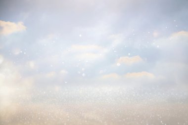 soyut fotoğraf bulutların gökyüzünde seri. Glitter yerleşimi