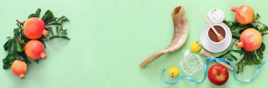 Rosh hashanah (Yahudi yeni yılı) kavramı. Geleneksel semboller