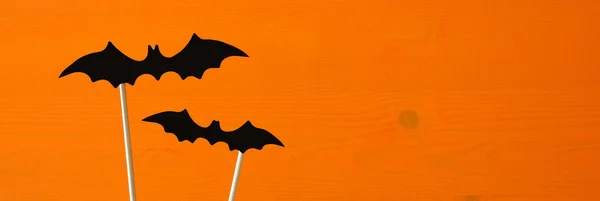 Halloween holiday concept. Funny paper bats — Stock Photo, Image