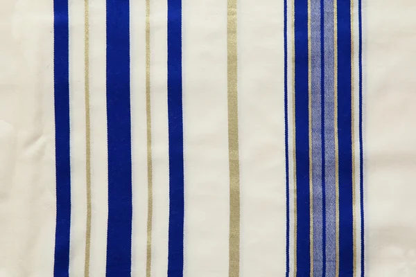 White Prayer Shawl - Tallit, jewish religious symbol — Stock Photo, Image