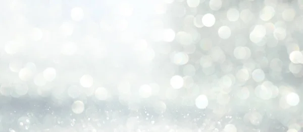 キラキラヴィンテージライトの背景 銀と金と白 脱フォーカス — ストック写真